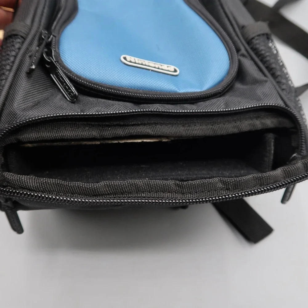 Nintendo Black Blue Mini Backpack Travel Case DS 3DS Bag Organizer